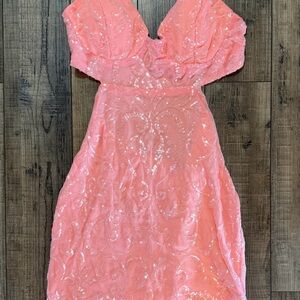 Windsor Pink Sequin Mini Dress